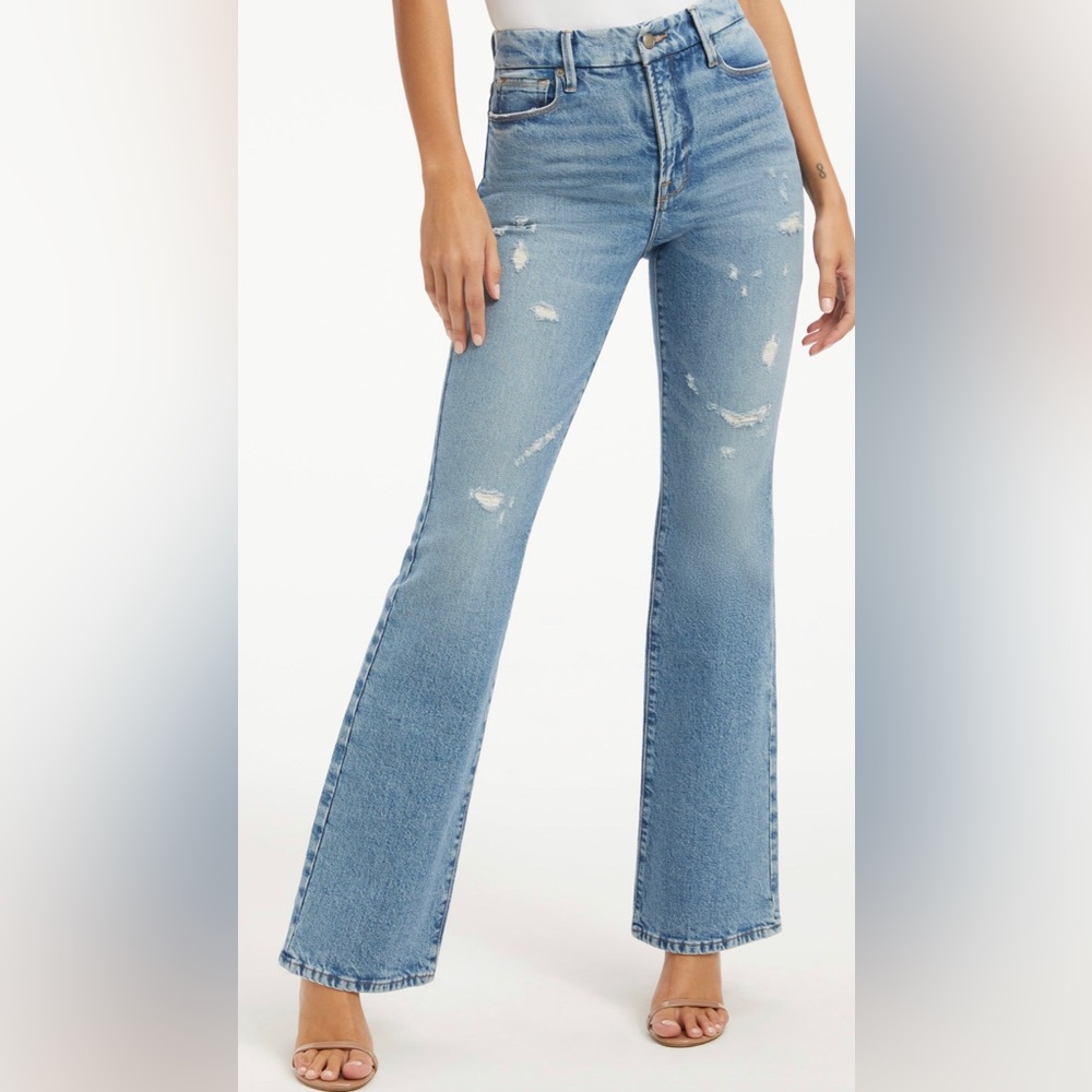 Good American Light Blue Boot Cut Jeans